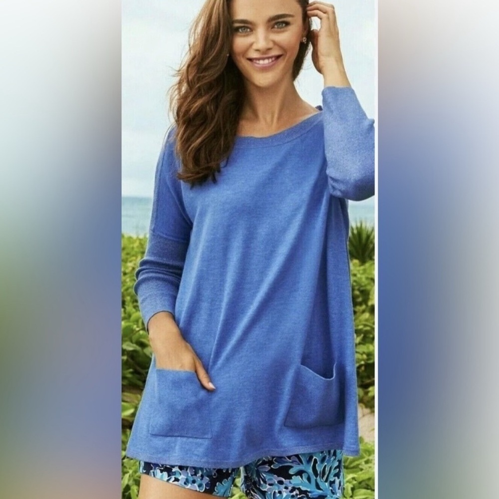 EUC Lilly Pulitzer Heathered Blue Cobo Sweater